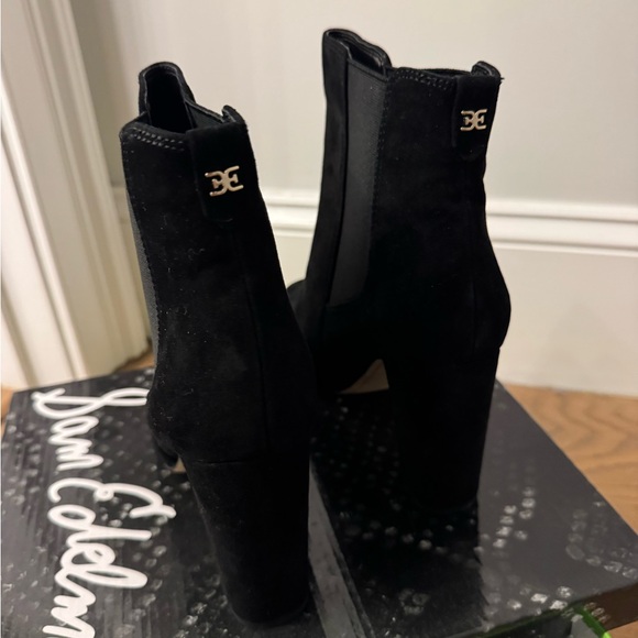 Sam Edelman Black Suede Booties - Picture 3 of 6